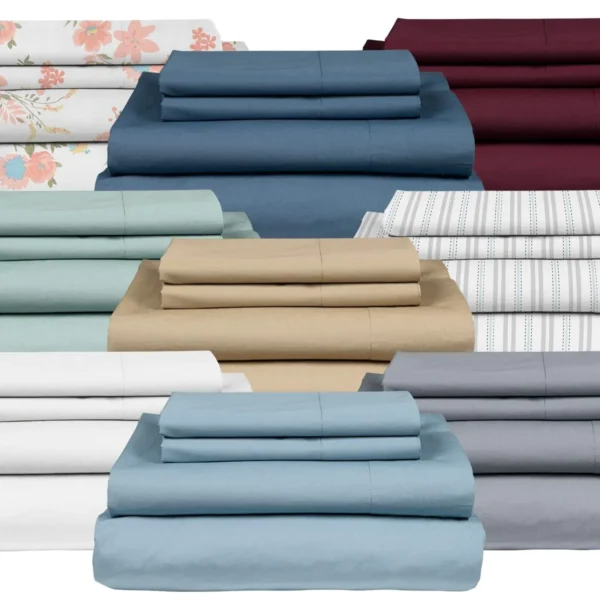 Pillow Percale Bed Sheet Sets